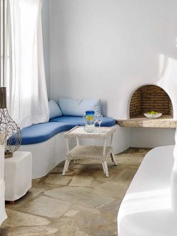 Pollux, Spacious bedroom with double bed, bathroom, kitchen lounge with settee/bed, TV, Vega Apartments in Tinos island, Cyclades | Pollux, διαμονή στην Τήνο